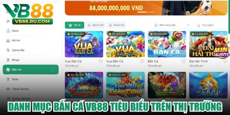 Danh mục bắn cá VB88 tiêu biểu trên thị trường Danh mục bắn cá VB88 tiêu biểu trên thị trường