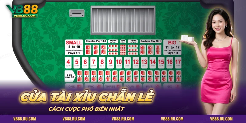 Bàn Sicbo nền xanh với ô cược Tài, Xỉu và hàng tổng điểm