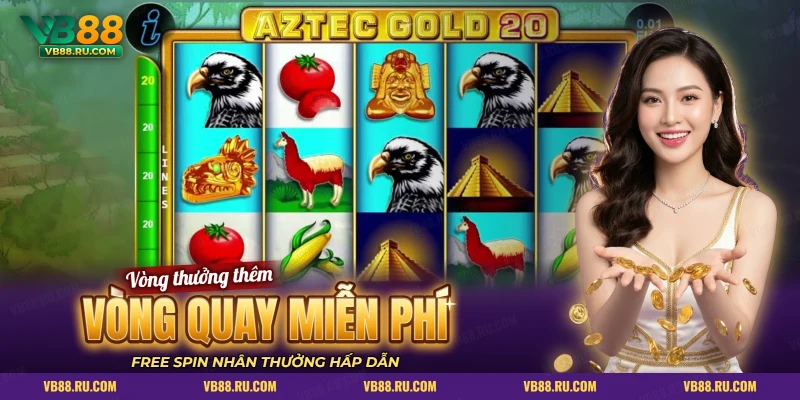 Slot Aztec Gold với đại bàng, kim tự tháp và bắp ngô, vòng free spin