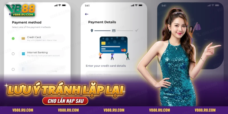 Màn hình chọn phương thức thanh toán và nhập thông tin thẻ trên điện thoại