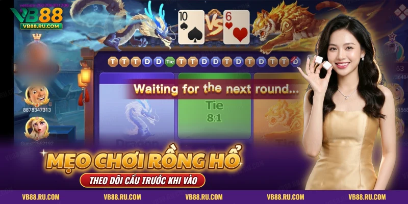 Màn hình Rồng Hổ với dãy cầu, cửa Hòa và dòng chờ ván kế tiếp