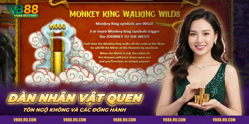 Trang trợ giúp slot Tây Du Ký mô tả Tôn Ngộ Không đi ngang cuộn