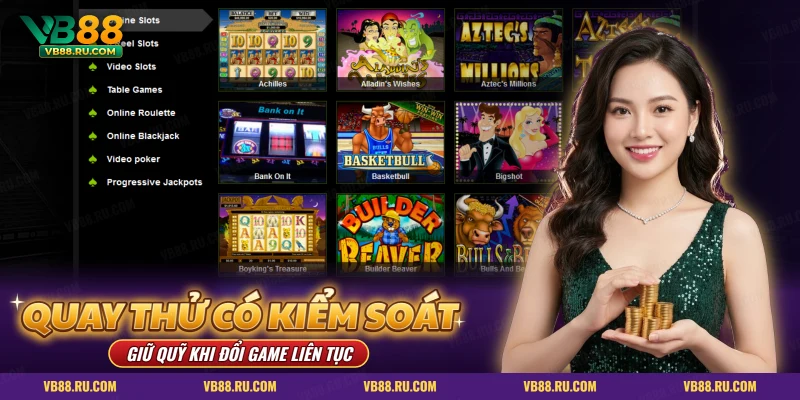 Menu danh sách slot cổ điển cùng các ô game, mẹo chia vốn