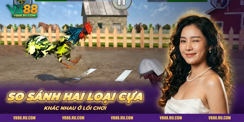 So sánh cựa sắt và cựa dao đá gà qua màn game đấu trường trực tuyến