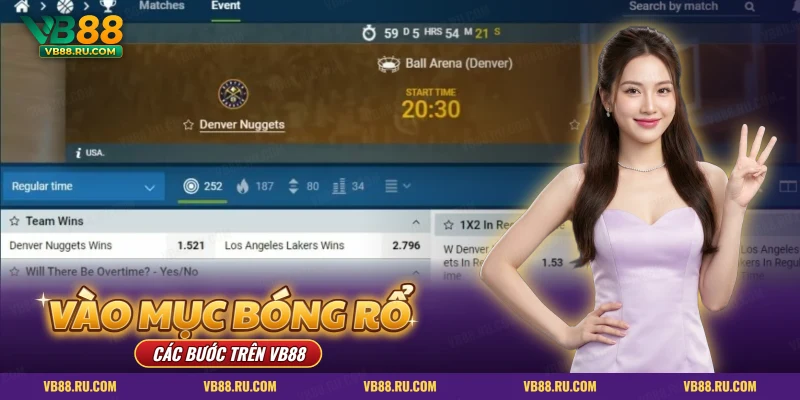 Trang sự kiện bóng rổ trận Denver Nuggets gặp Los Angeles Lakers với các cửa cược