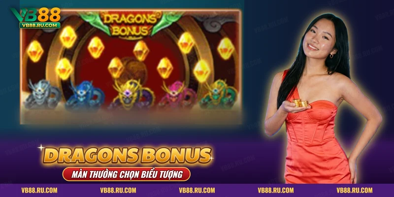 Màn thưởng Dragons Bonus với các rồng nhỏ và viên ngọc vàng chờ chọn
